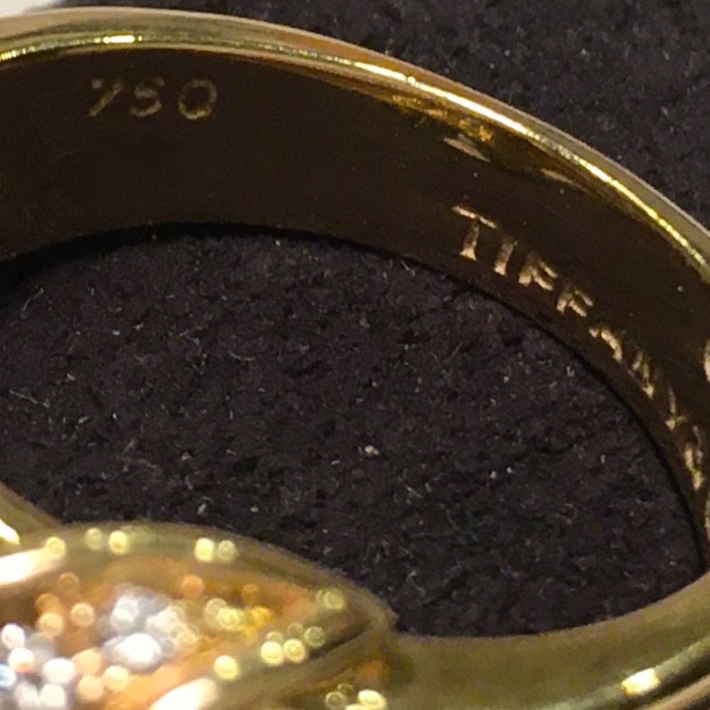TIFFANY & CO. Vintage Wider 18k Gold Diamond Signature X Crossover Ring … - Picture 6 of 16